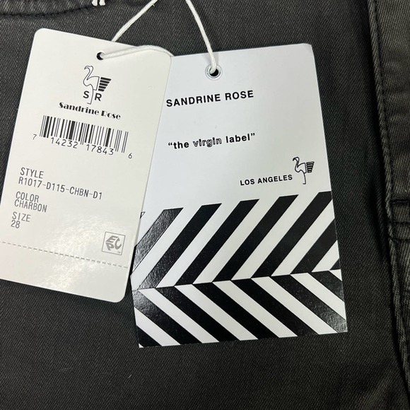 Free People x Sandrine Rose Woman’s Sz 28 Super Flare Jeans Charbon Gray New - Picture 14 of 16